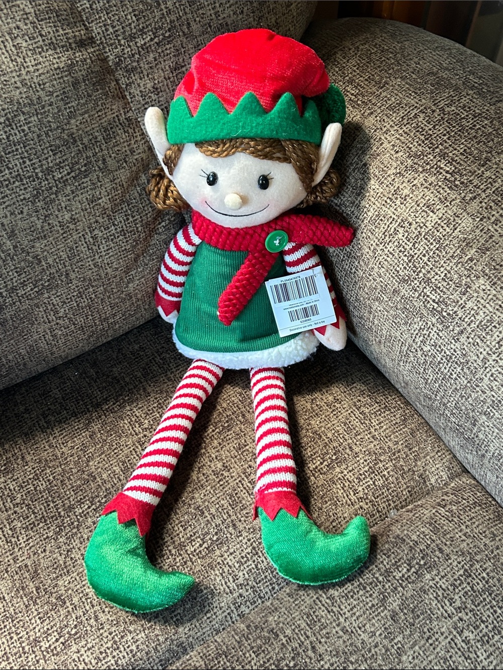 Hobby Lobby Red, Green & White Holiday Elf Accent NWT